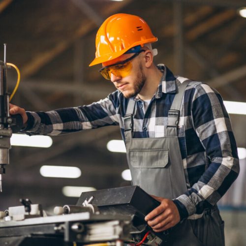 Male worker at a factory